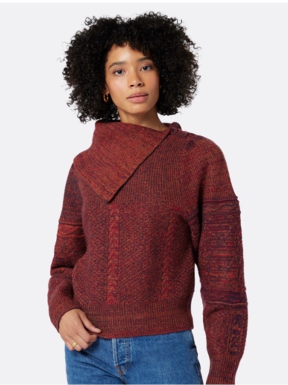 Joie Maroon Jamel Turtleneck Wool Sweater size S